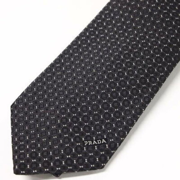 Prada Twill AB Silk Suit Black Tie Gray - Picture 1 of 1